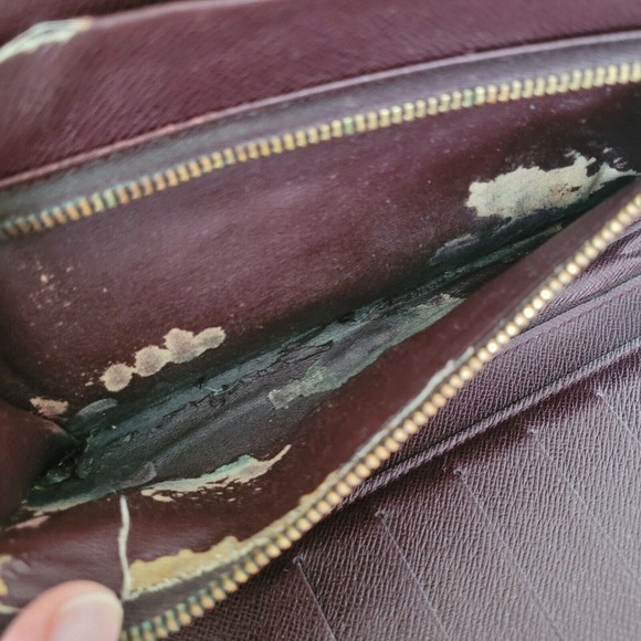 LOUIS VUITTON LV Brown Zip Around Wallet Organizer Atoll Large Clutch Unisex - Picture 9 of 16